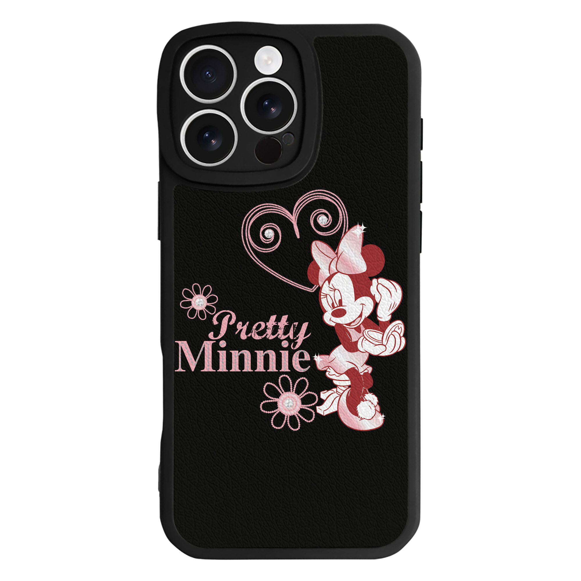（画像用） ミッキーマウス Mickey Mouse 【iPhone 16シリーズ対応】シリコンスマホケース（レザー調） 材質：シリコン